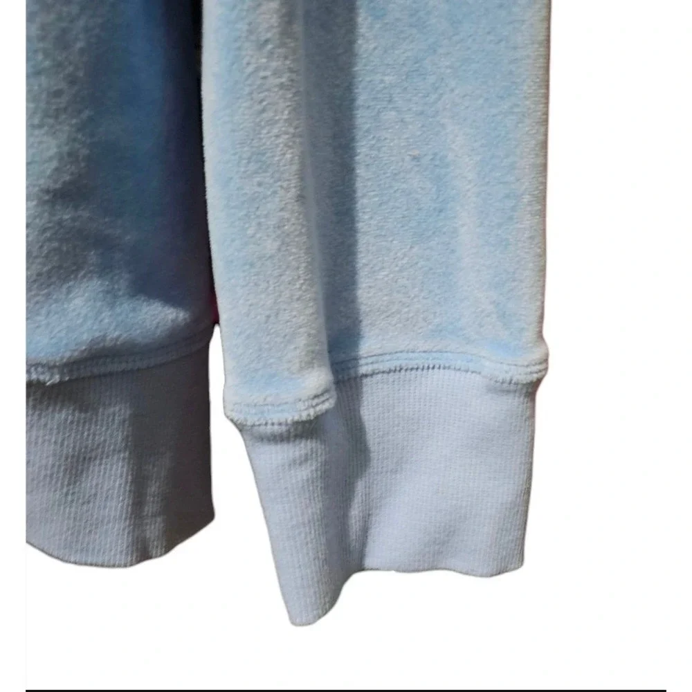 MUK LUKS Women's Light Blue Velour Scottish‎ Terrier Dog Applique Sweatshirt XL - Picture 4 of 9